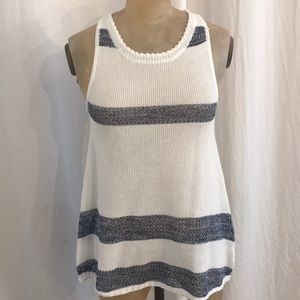 Knit racer back tunic top